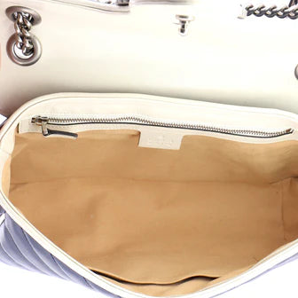 Gucci GG Marmont Flap Bag Diagonal Quilted Leather Medium
