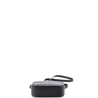 Balenciaga Logo Ville Camera Bag Leather XS