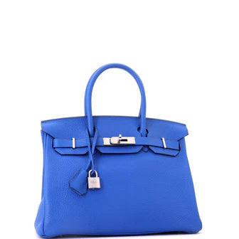 Hermes Birkin Handbag Verso Clemence with Palladium Hardware 30