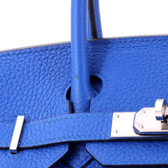 Hermes Birkin Handbag Verso Clemence with Palladium Hardware 30