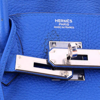 Hermes Birkin Handbag Verso Clemence with Palladium Hardware 30