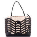 Chloe Kayan Tote Laser Cut Leather and Canvas Small