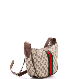 Gucci Ophidia Half Moon Hobo GG Coated Canvas Small