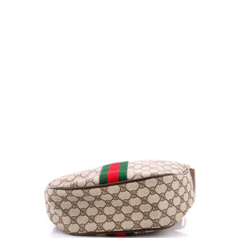 Gucci Ophidia Half Moon Hobo GG Coated Canvas Small