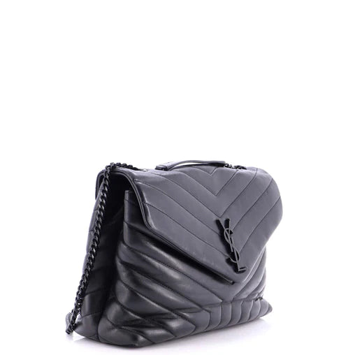 Saint Laurent Loulou Shoulder Bag Matelasse Chevron Leather Medium