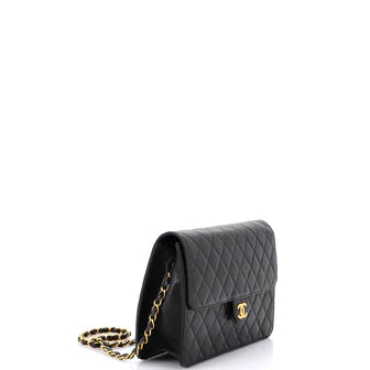 Chanel Vintage Clutch with Chain Quilted Leather Medium