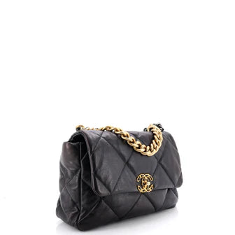 Chanel 19 Flap Bag Quilted Leather Large