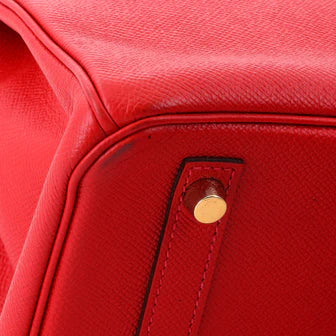Hermes Birkin Handbag Rouge Vif Epsom with Gold Hardware 30