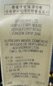 Burberry Banner Tote Leather and House Check Canvas Medium