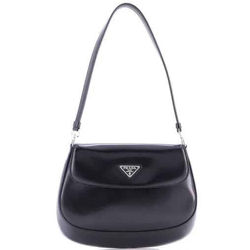 Prada Cleo Flap Shoulder Bag Spazzolato Leather Small