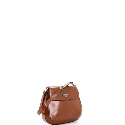 Prada Cleo Flap Shoulder Bag Spazzolato Leather Large